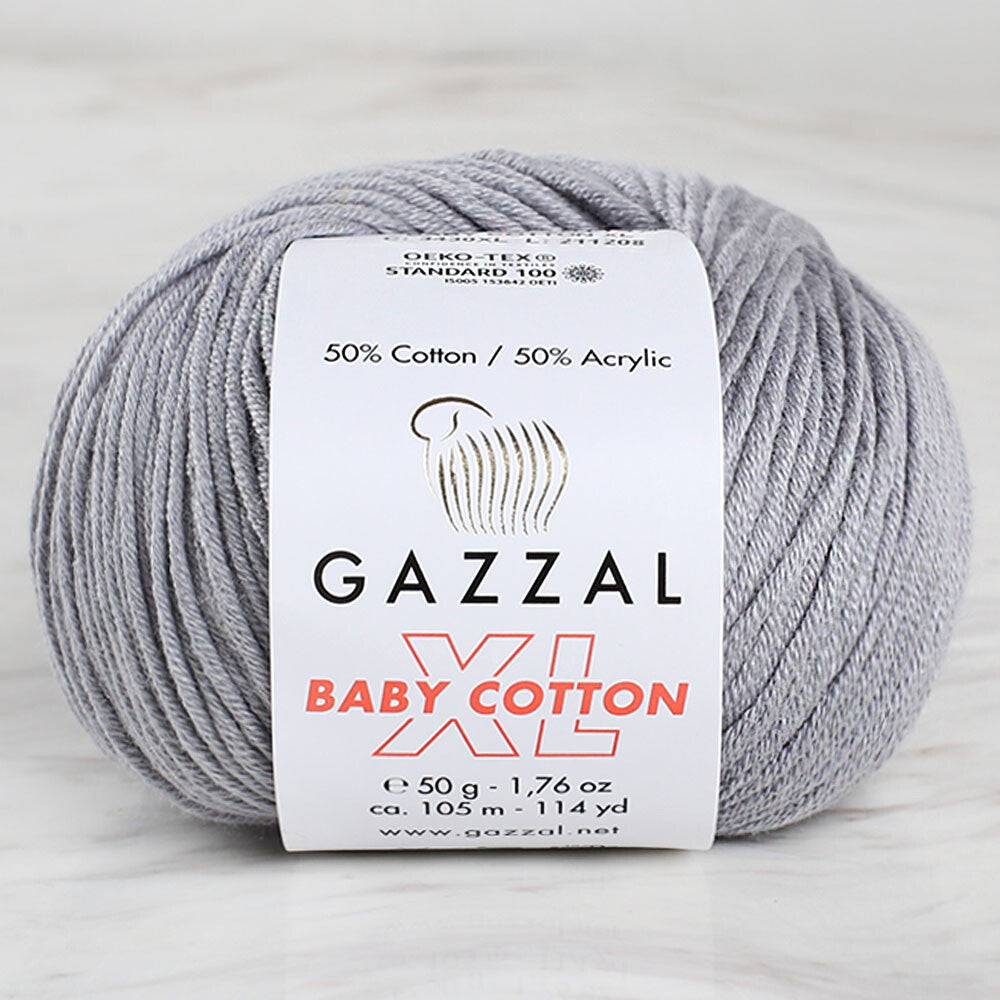 Gazzal Baby Cotton XL Gri Bebek Yünü - 3430XL